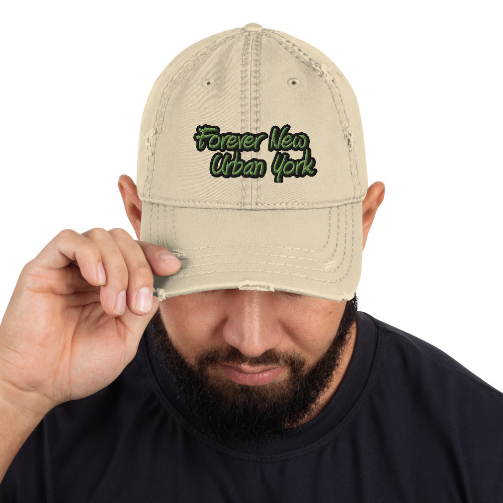 FUNY Distressed Dad Hat khaki front