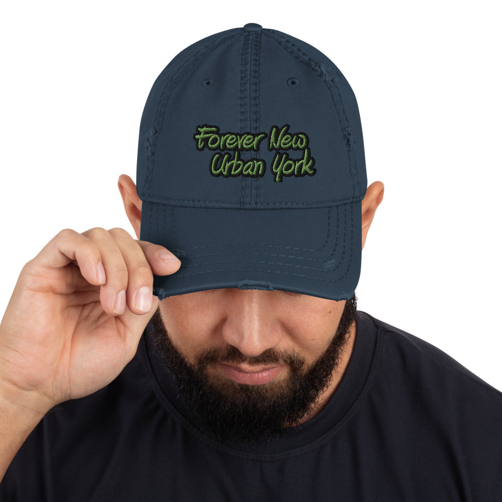 FUNY Distressed Dad Hat navy front