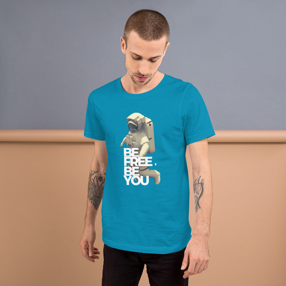 FUNY Spaceman Unisex t-shirt aqua front