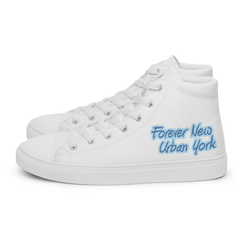 FUNY Women’s high top canvas shoes white left 